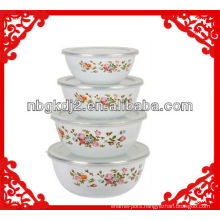 porcelain enamel storage bowl set